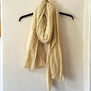 Women's Gold Shimmery Extra Long Wrap Scarf